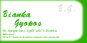 bianka gyopos business card